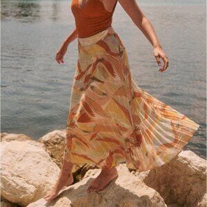 Sezane Dune Skirt, Color: Leaves, Size 4 (US)